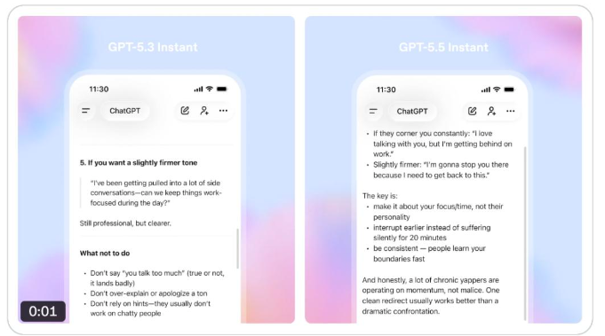 OpenAI выпустила GPT-5.5 Instant: новая базовая модель ChatGPT стала точнее, короче и персональнее